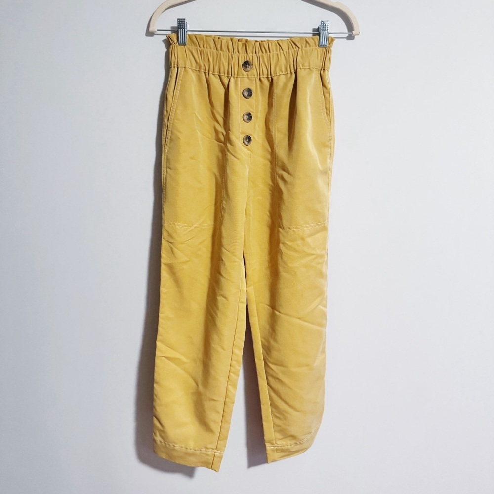 Zara - Mustard Paperbag Pants